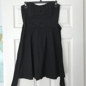 Black strapless dress